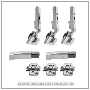 Opdekscharnier 110 gr set voor deurhoogte tot 160 cm incl Blumotion