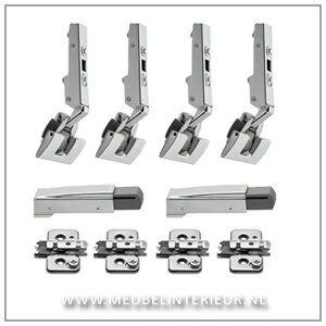 Opdekscharnier 110 gr set voor deurhoogte tot 210 cm incl blumotion