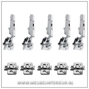 Opdekscharnier 110 gr set voor deurhoogte tot 240 cm met geïntegreerde blumotion