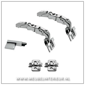 Opdekscharnier 170 gr set voor deurhoogte tot 90 cm incl. blumotion   