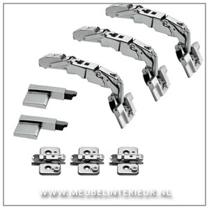 Opdekscharnier 170 gr set voor deurhoogte tot 160 cm incl blumotion