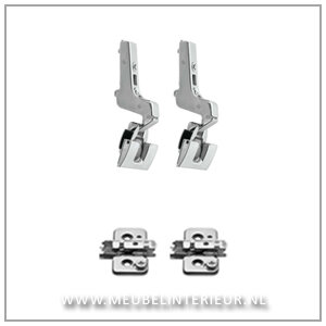 Inliggend scharnier 110 gr set voor deurhoogte tot  90 cm  