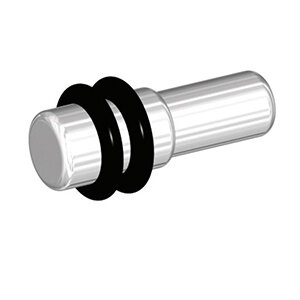 Plankdrager voor glasplaat met 2 rubber ringen