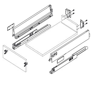 TANDEMBOX antaro inbouwhoogte 99mm (M)