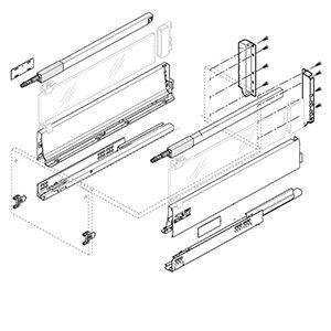 TANDEMBOX antaro inbouwhoogte 228 mm (DM)