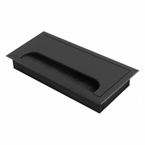 Kabeldoorvoer, zwart, rechthoek