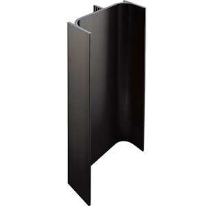 Verticale Greeplijst, C-profiel, mat zwart, 5000 mm