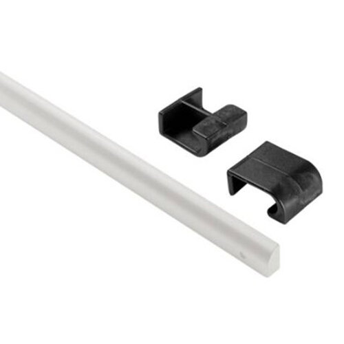 Bevestigingsprofiel voor inbouwapparatuur bij gebruik van verticale greeplijst, Wit