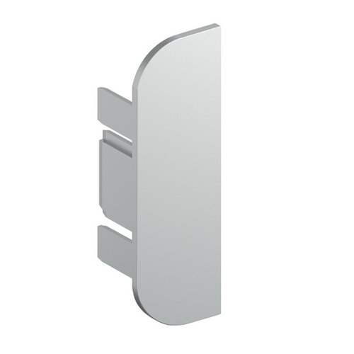 Eindkap geschikt voor C-profiel voor LED, aluminium look, links