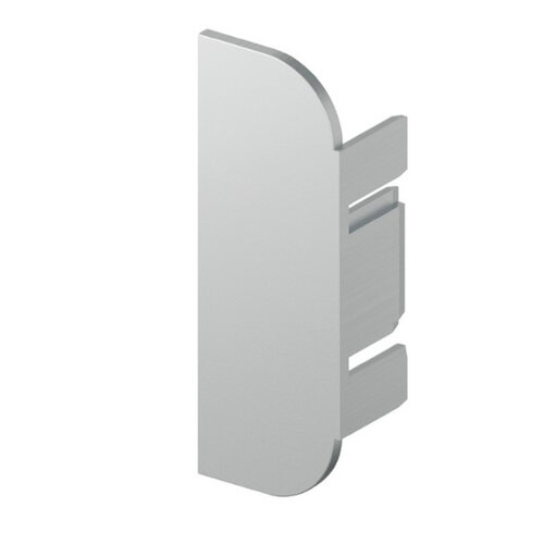 Eindkap geschikt voor C-profiel voor LED, aluminium look, rechts