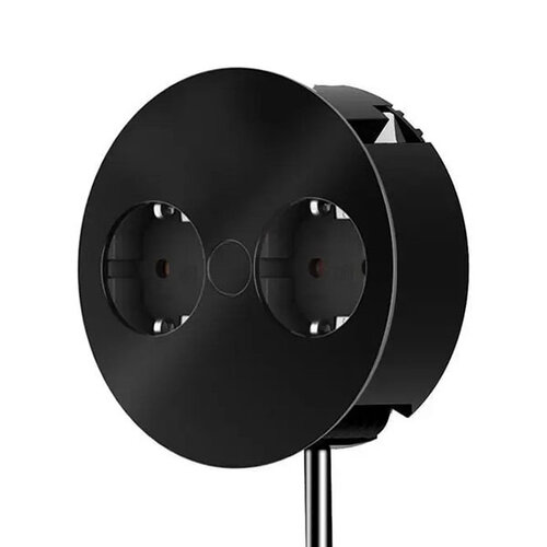 Inbouwstopcontact Twist met 2 contactpunten, mat zwart